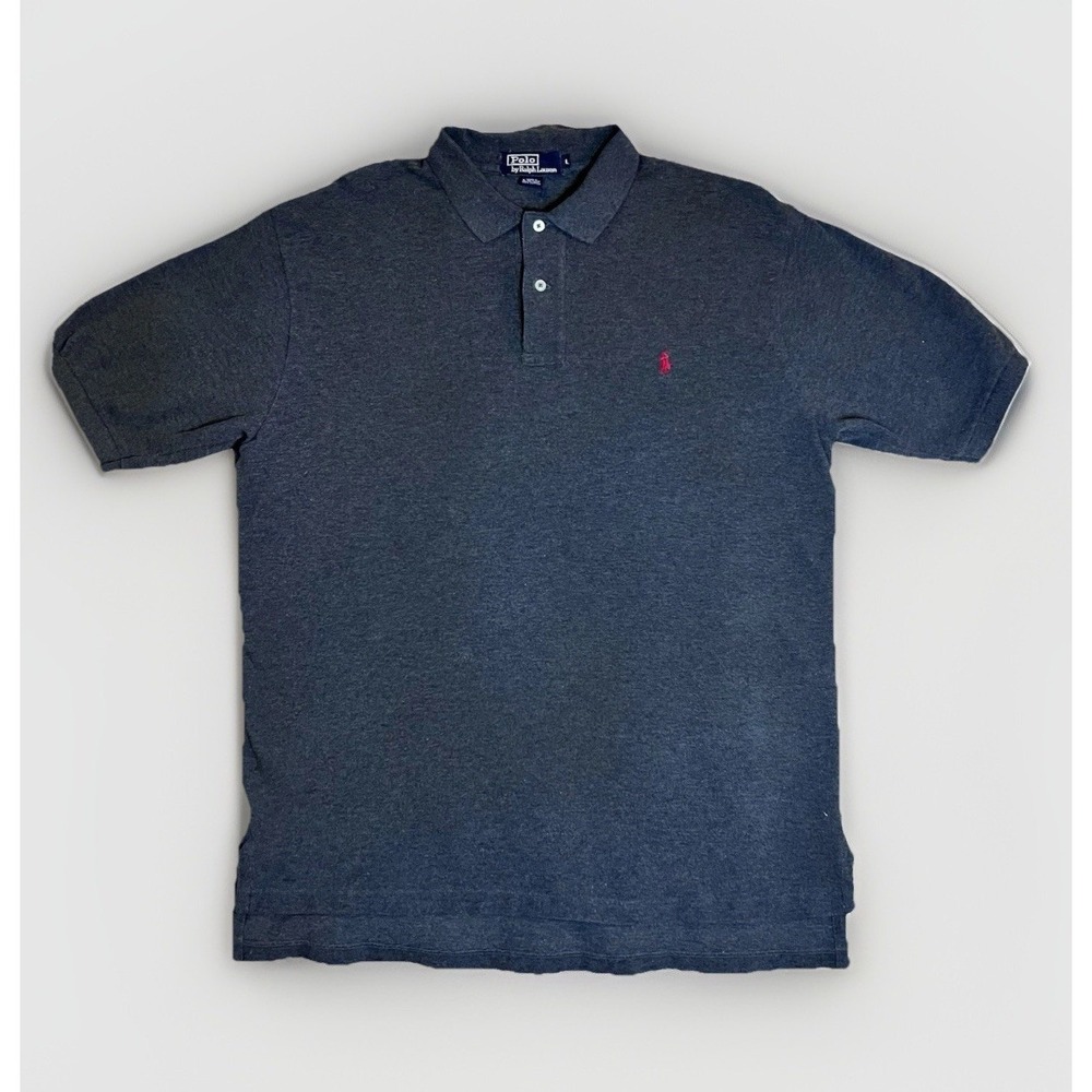 Polo by Ralph Lauren Men's Short Sleeve Polo Shirt – Heather Gray‎ – Size Large - Picture 2 of 13